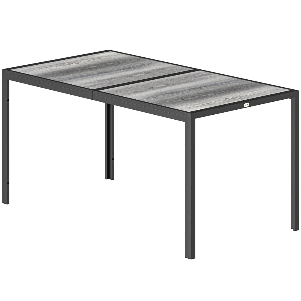 Tavolo da pranzo esterno effetto legno per 6 persone ¨C Xylo ¨C grigio 150x80x74 cm