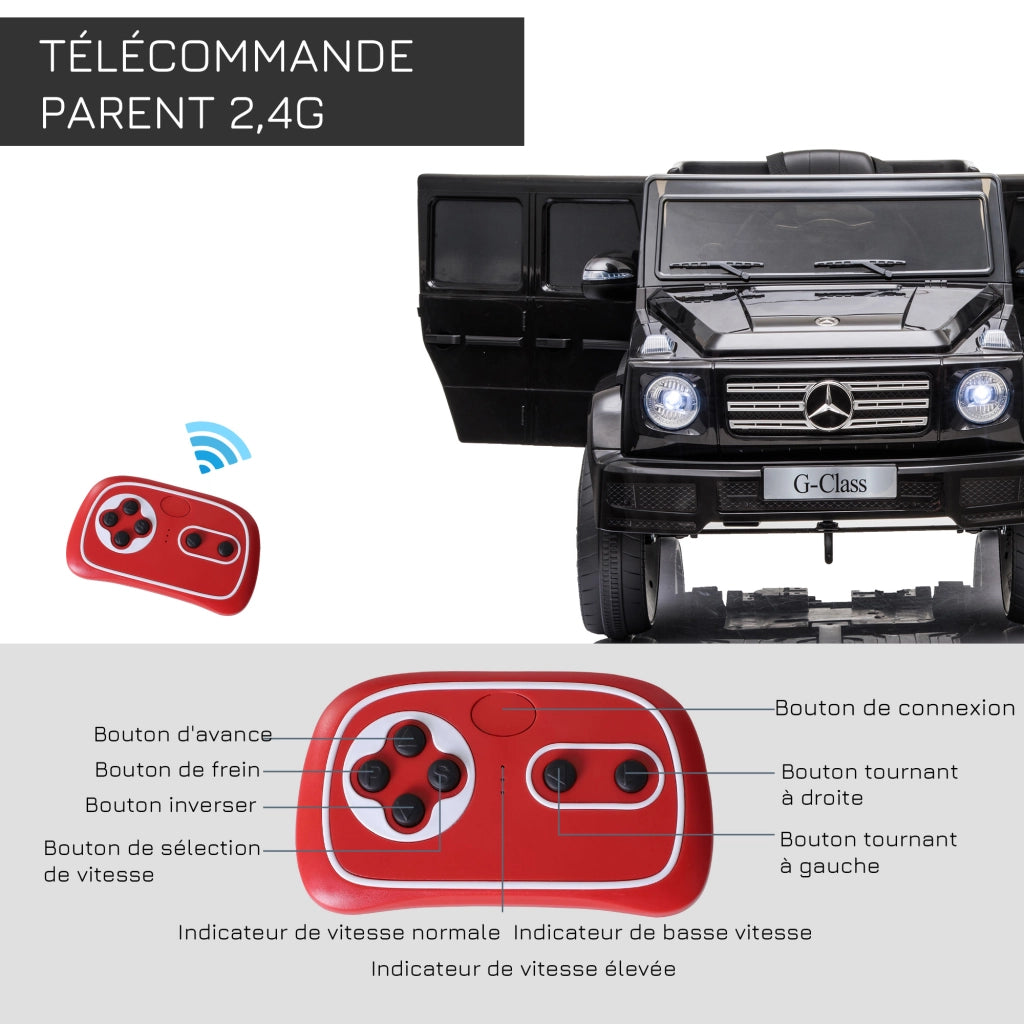 Auto elettrica per bambini Mercedes 12V con telecomando ¨C Xylo ¨C nero