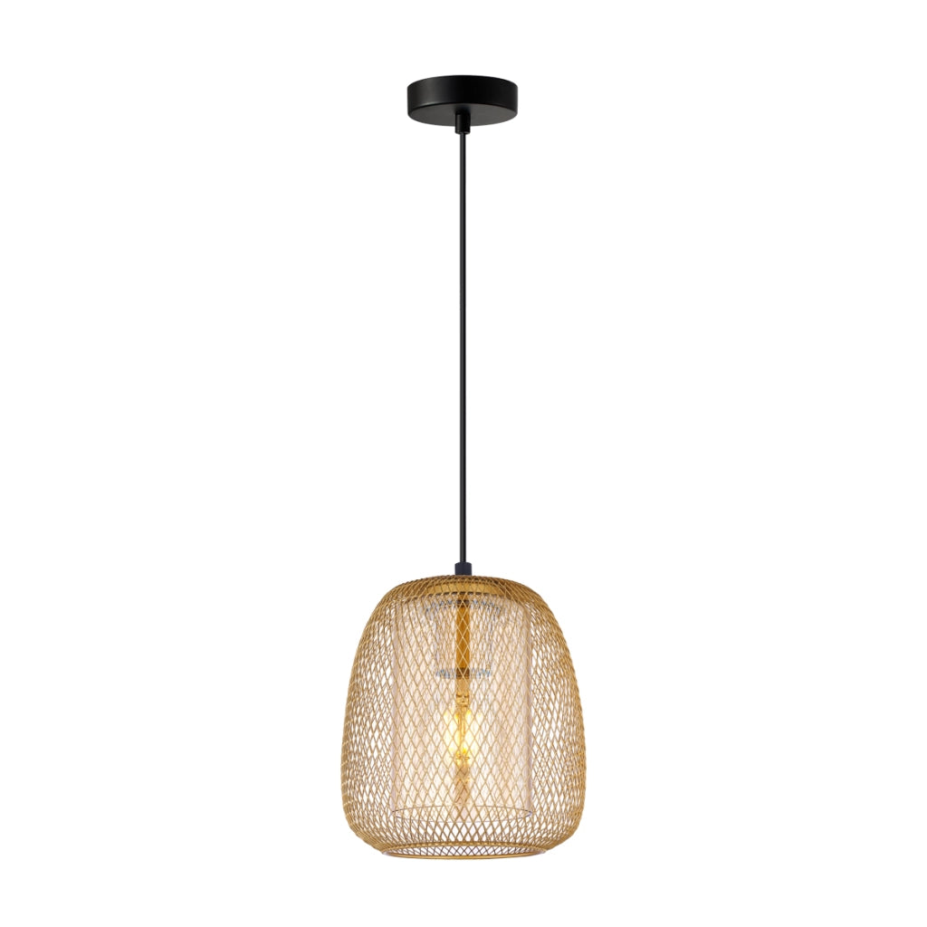 Lampada a sospensione moderna oro traforata E27 Italux Amiria