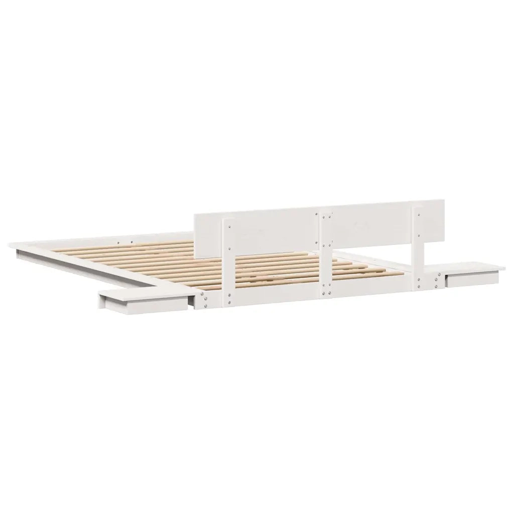 Letto matrimoniale | Letto per adulti | Struttura del letto Bianco 120 x 200 cm legno