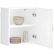 Pensile da Cucina-Mobile Cucina da Parete Lucca Bianco Lucido in Legno Multistrato 866530