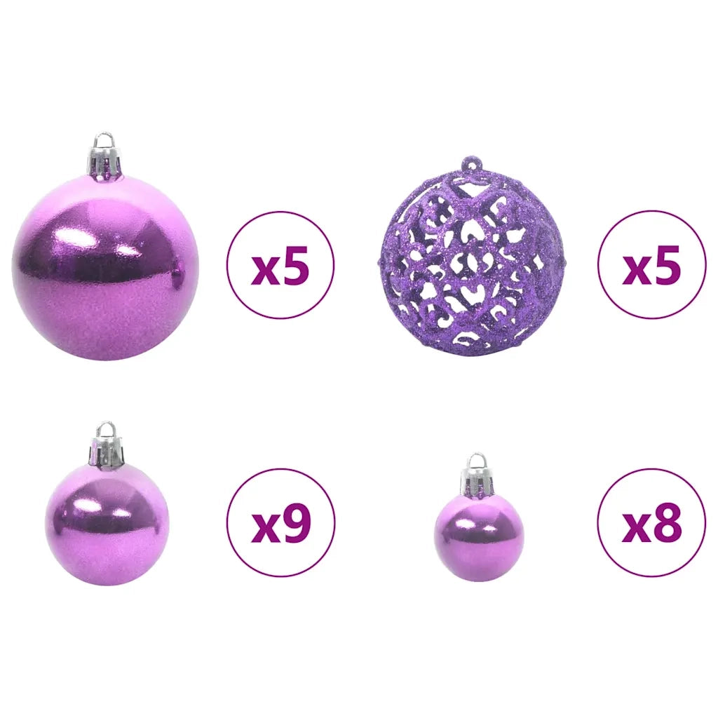 Albero di Natale Artificiale Imbiancato con Luci LED 120 cm 3396803