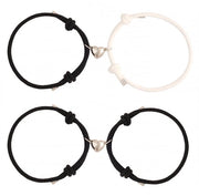 Cinturini magnetici per bracciali - 2 paia - Cinturini regolabili - Filo Milanese duraturo - Adatti come regalo - Cinturini per bracciali congiunti