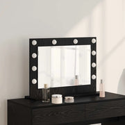 Specchio da Vanit¨¤-Specchio da Trucco Rovere Nero 60 x 45 x 18 cm