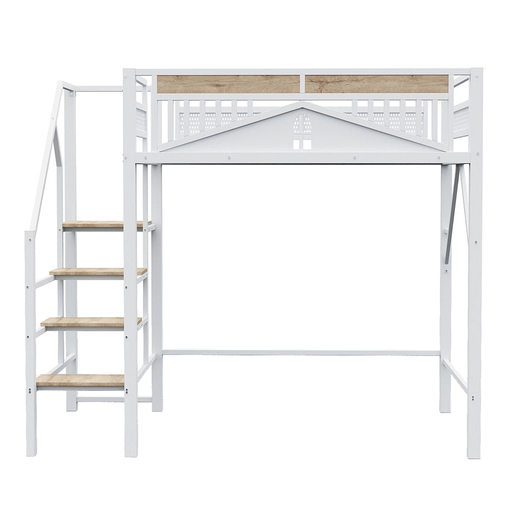 Letto a soppalco - Xylo - 140x200 cm  bianco