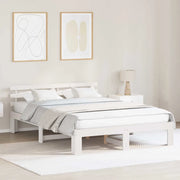 Struttura del letto-Giroletto-Rete del Letto Bianco 140 x 200 cm Pino massello 210377