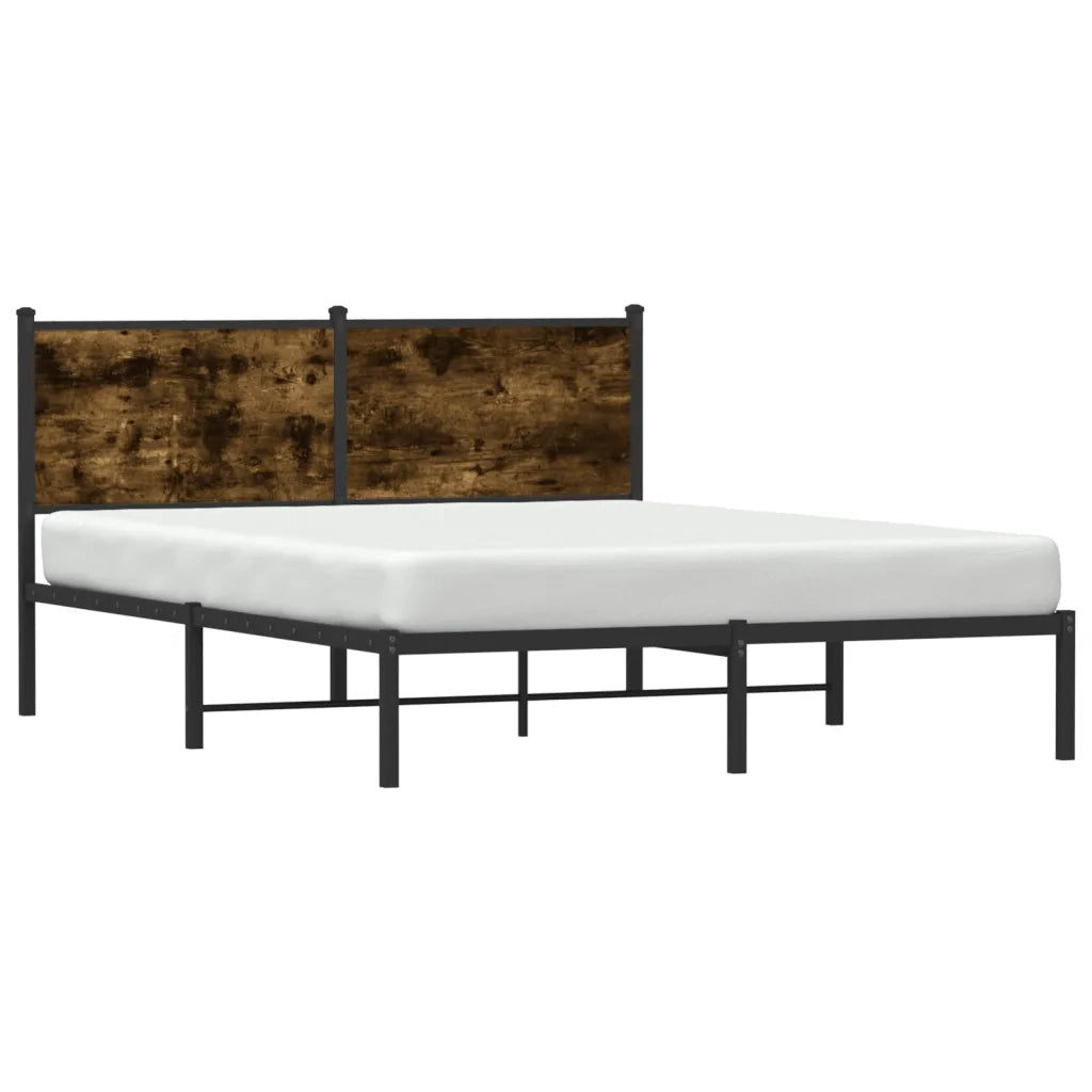 Giroletto senza Materaso in Metallo Rovere Fumo 140x190 cm 4007667