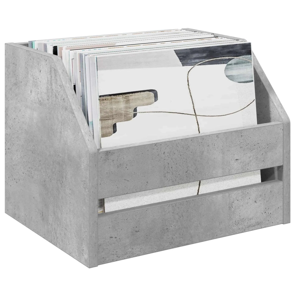 Scatola per album in vinile 2 pz Grigio Cemento 38 x 30 x 29 cm 8012817