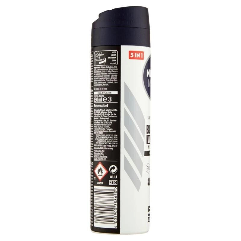 NIVEA SET 6 CONFEZIONI DEODORANTE SPRAY 150 ML BLACK & WHITE