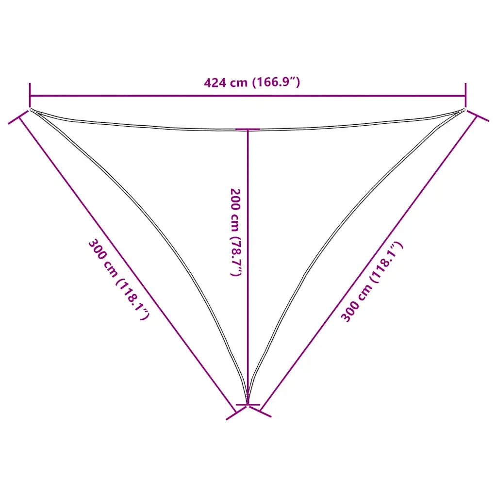 Vela Ombreggiante-Parasole a vela Oxford Triangolare 3x3x4,24 m Grigio Talpa