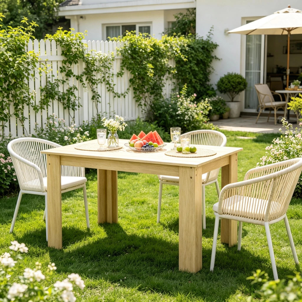Elegante tavolo da pranzo, tavolo da pranzo moderno dal design centrale, versatile tavolo da soggiorno (solo tavolo da pranzo)