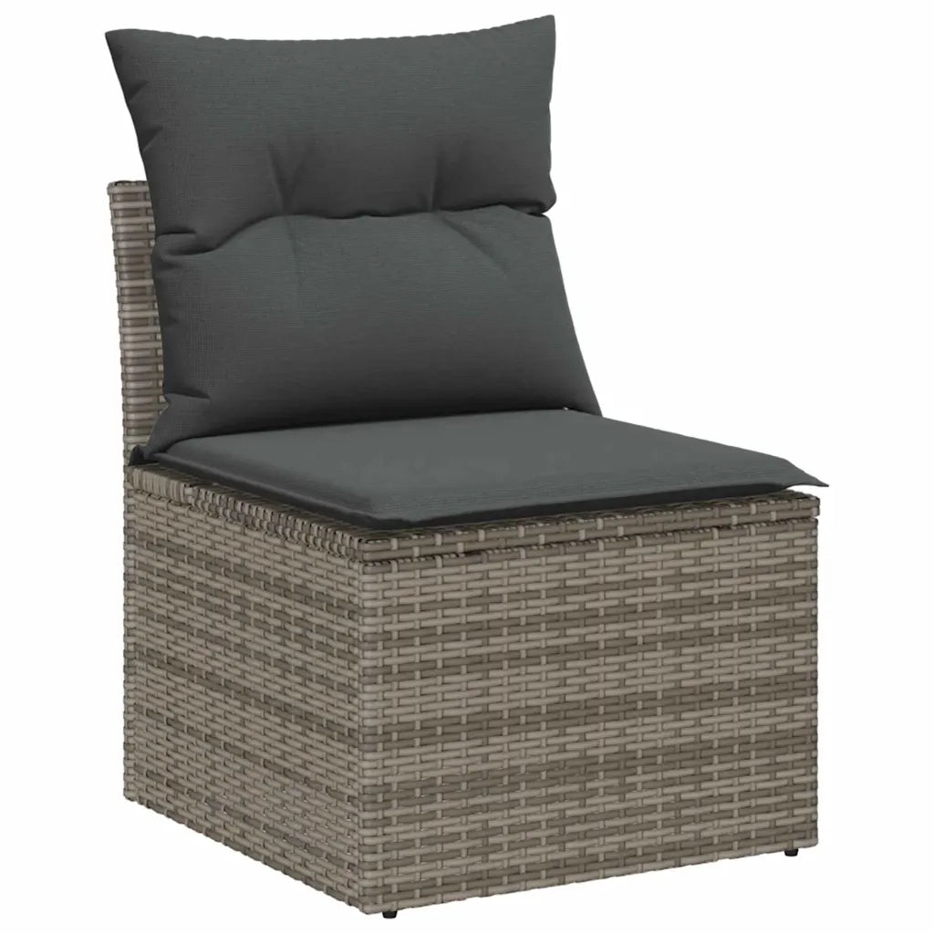 Set Divano da Giardino con cuscino 7 pcs Grigio polyrattan 3347335
