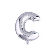 Trade Shop - Palloncino Gonfiabile Elio Lettera C Argento 35 Cm Compleanno Festa Party Casa -