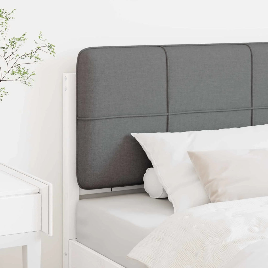 Testiera | Testata imbottita Bianco e grigio chiaro 75 cm Pino massello