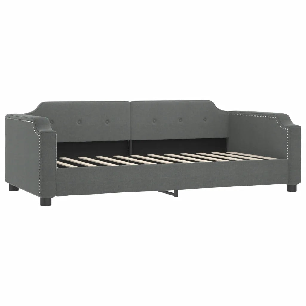 Divano Letto Estraibile Materassi Grigio Scuro 80x200cm Tessuto 3197648