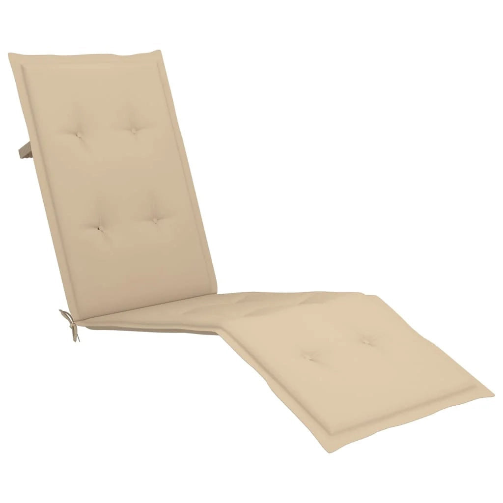 Lettino prendisole sedia a sdraio lettino prendisole letto da giardino mobili da esterno per patio con poggiapiedi e cuscino legno massello di acacia 02_0012577