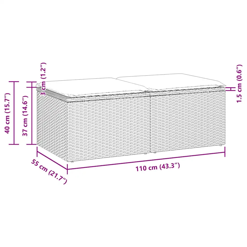 Set Divano Giardino 4 pz con Cuscini-Sofa da Giardino-Divanetto da esterno Marrone Polyrattan Acacia 934129