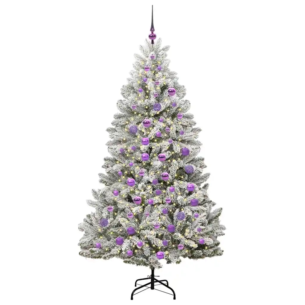 Albero di Natale artificiale con 300 LED Verde e Bianco 180 cm 3395754