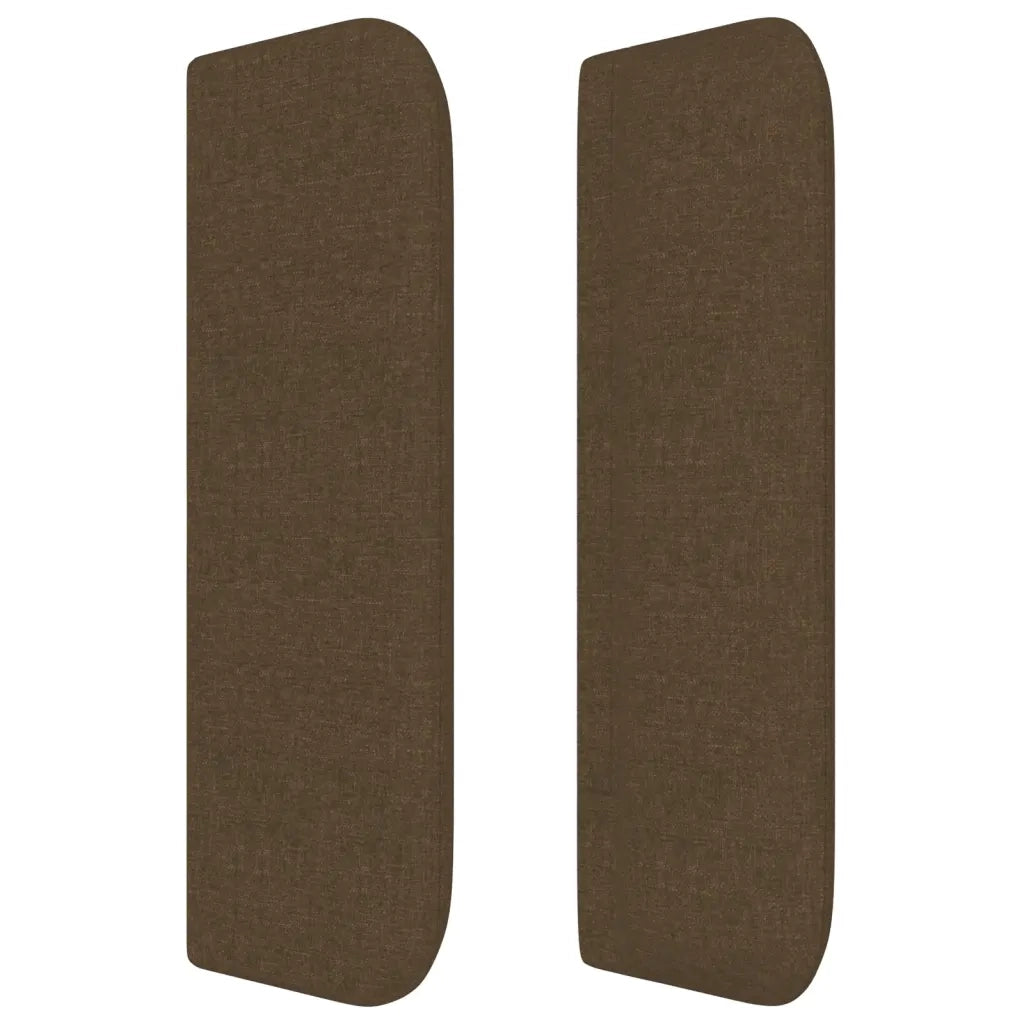 Testiera ad Orecchio Marrone Scuro 103x16x78/88 cm in Tessuto 3119195