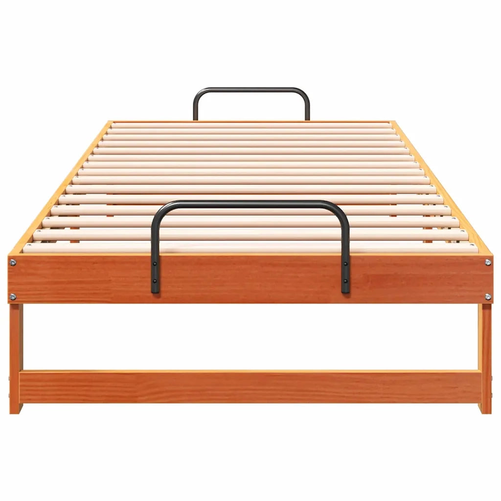 Struttura del letto-Giroletto Marrone 100 x 220 cm Pino massello 659879