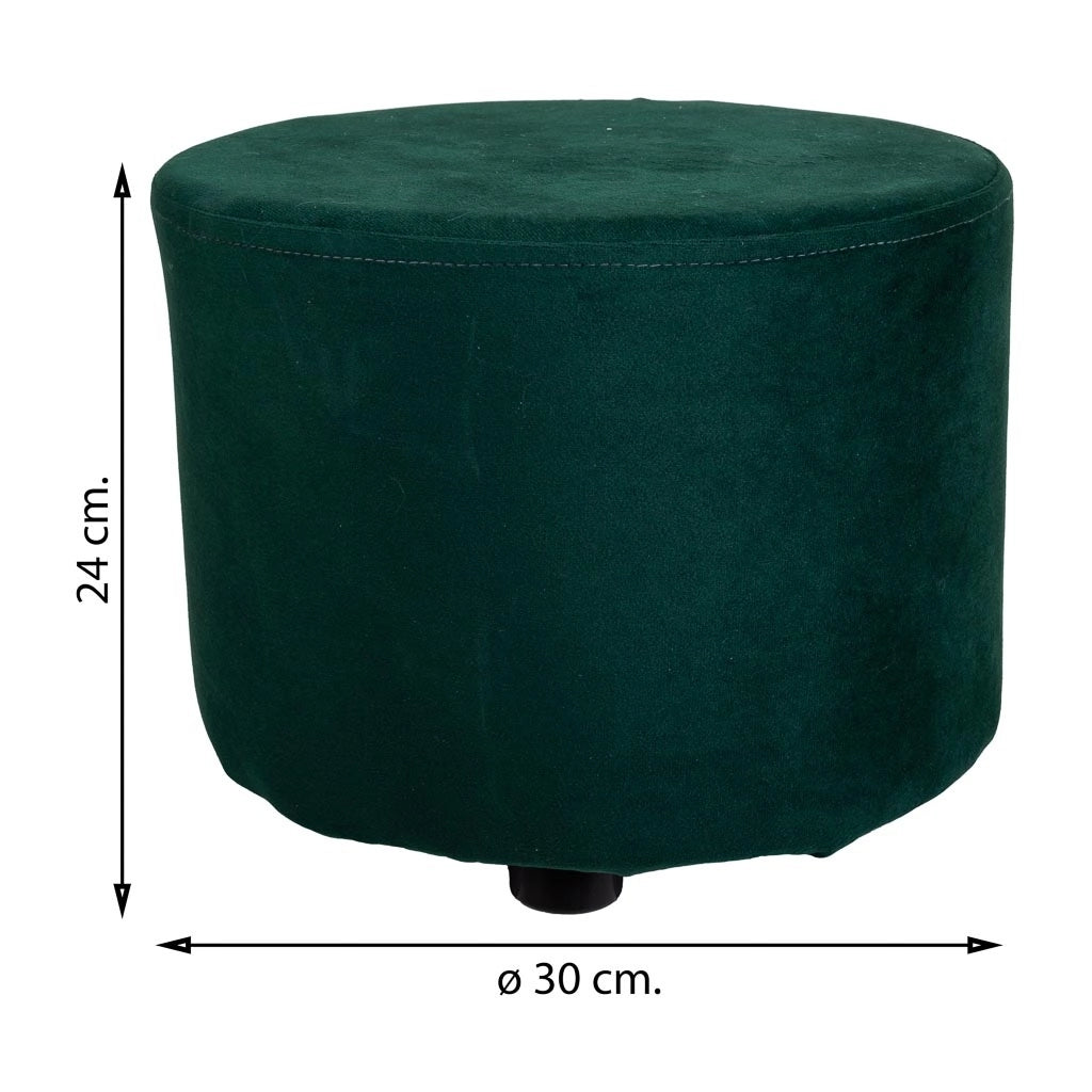 Sgabello in legno rivestito verde 30x24h