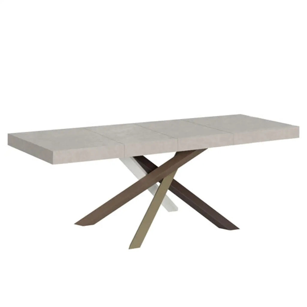 Tavolo allungabile 180/440x90 cm Volantis Premium cashmere gambe multicolore 4/C