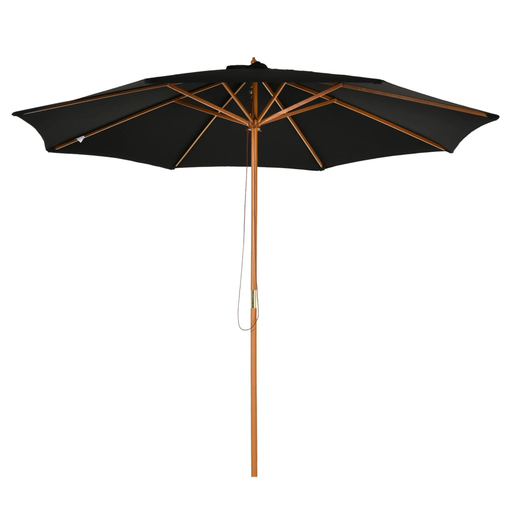 Ombrellone da giardino ?300 cm ¨C Xylo ¨C con sistema a carrucola e palo smontabile, nero