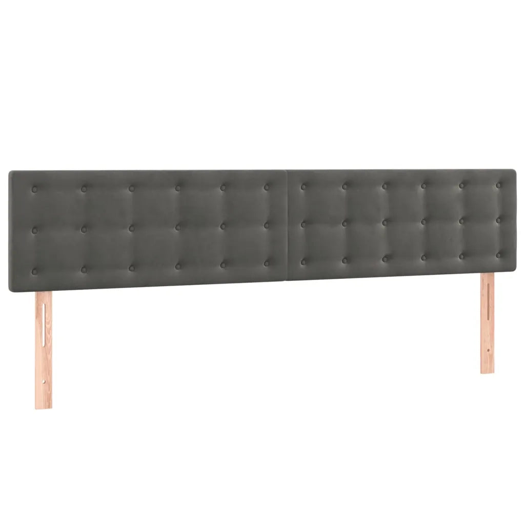 Testiera | Testata Grigio Scuro 180x5x78/88 cm in Velluto
