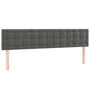Testiera | Testata Grigio Scuro 180x5x78/88 cm in Velluto