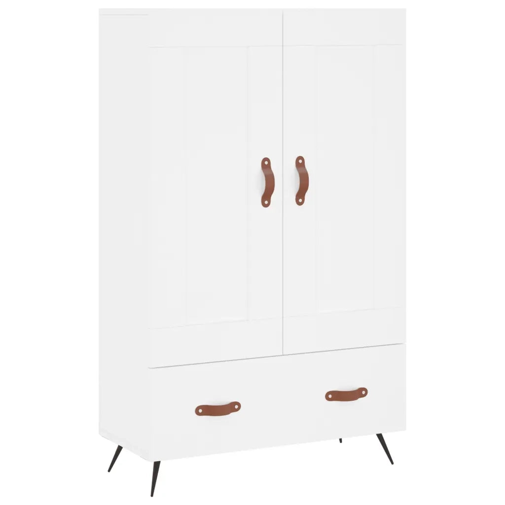 Credenza-Buffet-Armadio da cucina Bianca 69,5x31x115 cm in Legno Multistrato 974266