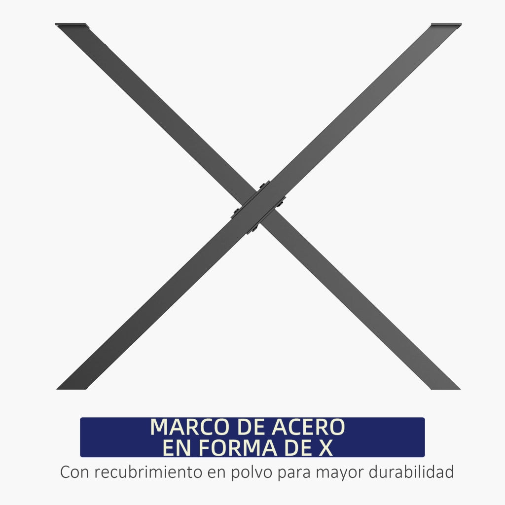 Gambe per Tavolo a X ¨C Xylo ¨C Acciaio Nero 80x72 cm Stile Industriale