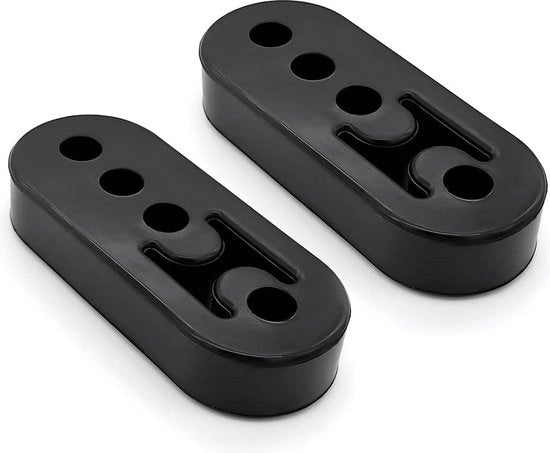 Uitlaathaken in gom - coppia per sistemi di scarico auto con 2/4 fori - supporto universale per tubo di scarico auto (107 cm)