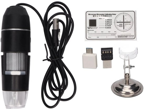 Apparecchio diagnostico portatile per capelli - 800x ingrandimento - Detettore USB per peli capillari - Immagine nitida - Adatto per la diagnosi della pelle del capo