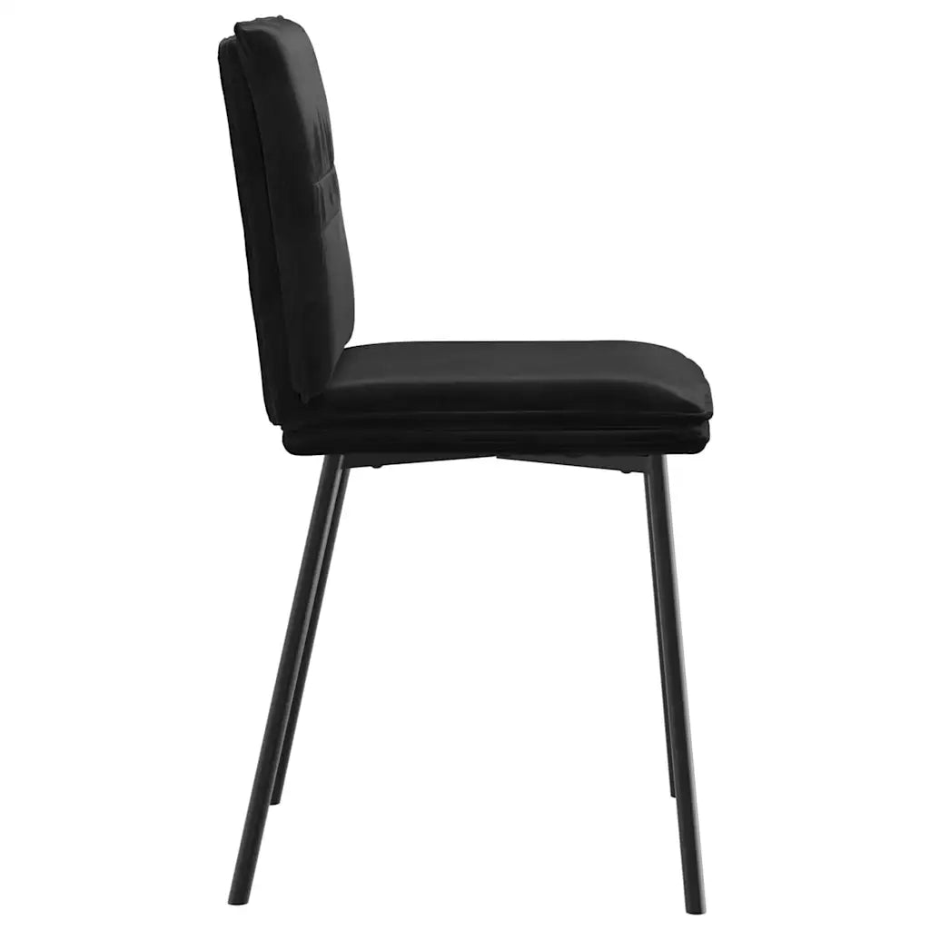 Sedie da Pranzo 4 pz Nere in Velluto 3315350
