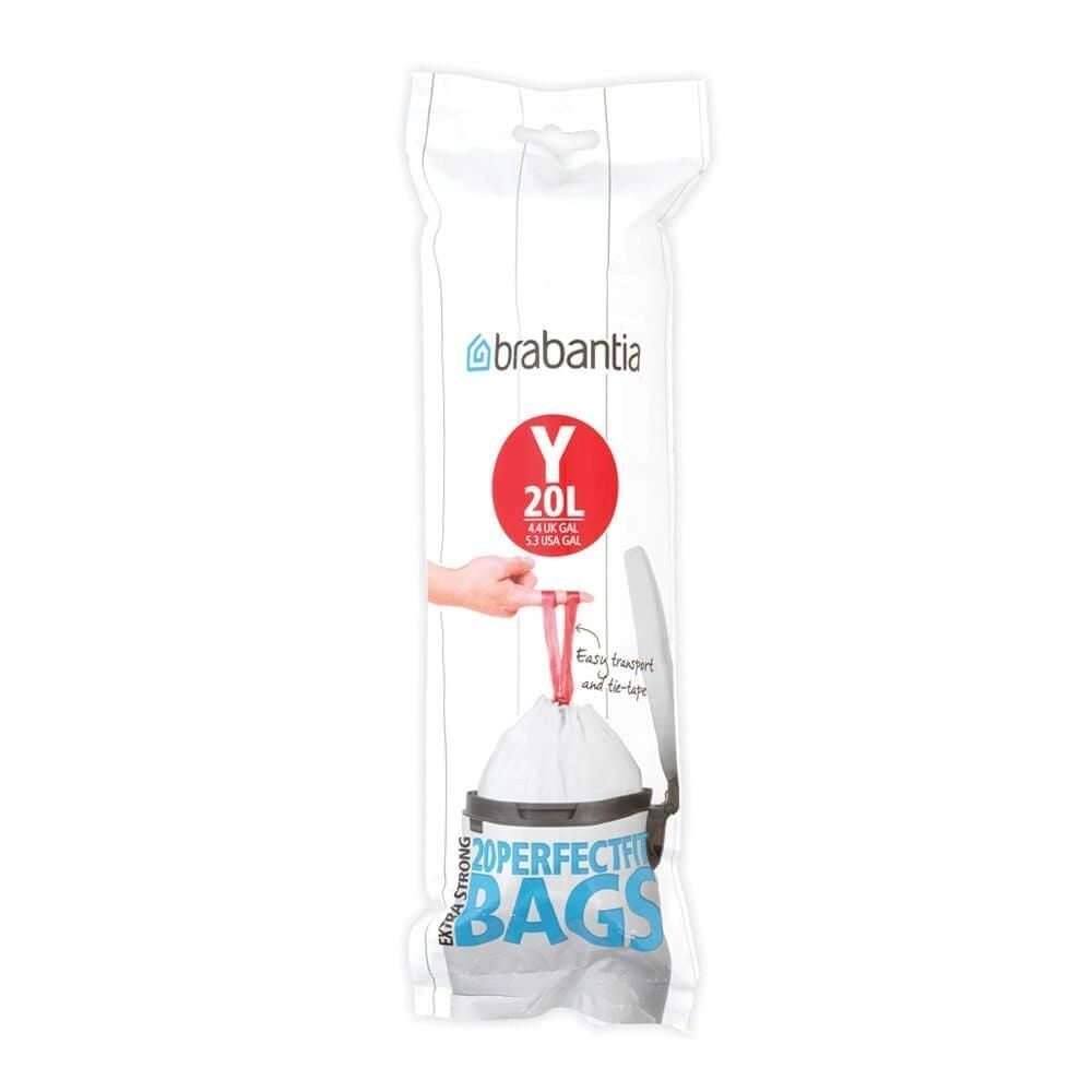 Brabantia 116742 sacchetto per rifiuti 20 L Bianco 20 pz