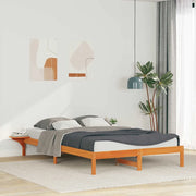 Letto con Tavolini Laterali Marrone cerato 140 x 220 cm 873249