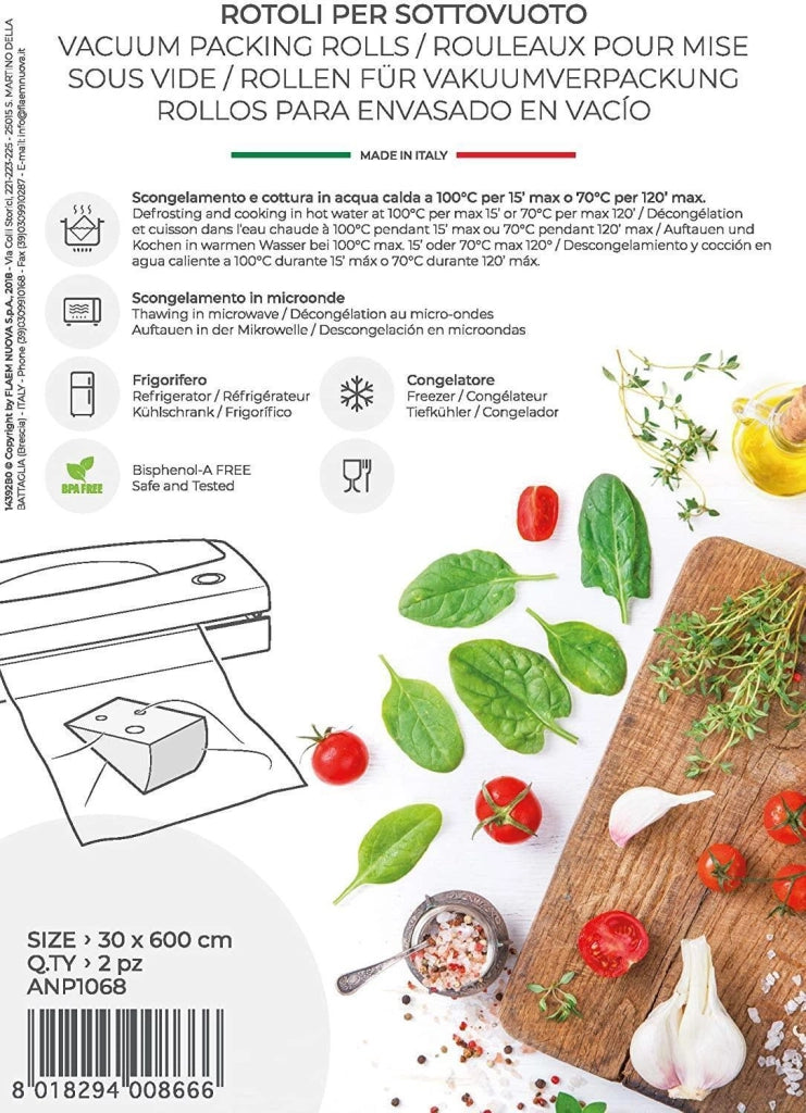 Magic Vac Rotoli Sottovuoto 30 Cmx6 Mt 2 Pezzi