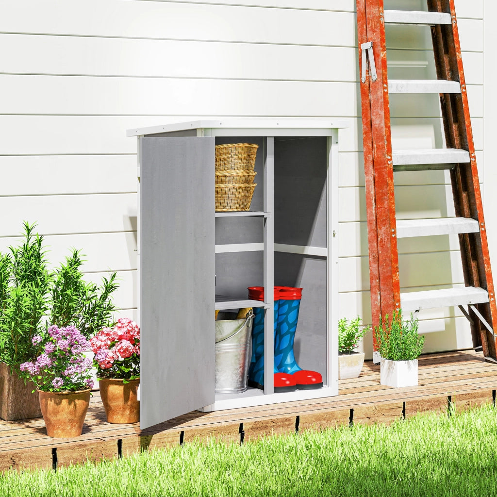 Casetta da giardino portattrezzi ¨C Xylo ¨C grigio 75x56x115cm metallo