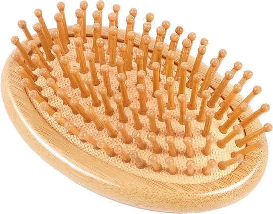 Borsetto per crescita capillare - Capocchia in legno naturale - Progettazione antistatica - Stimolatore capocchia mini - Disimpeggiante capelli
