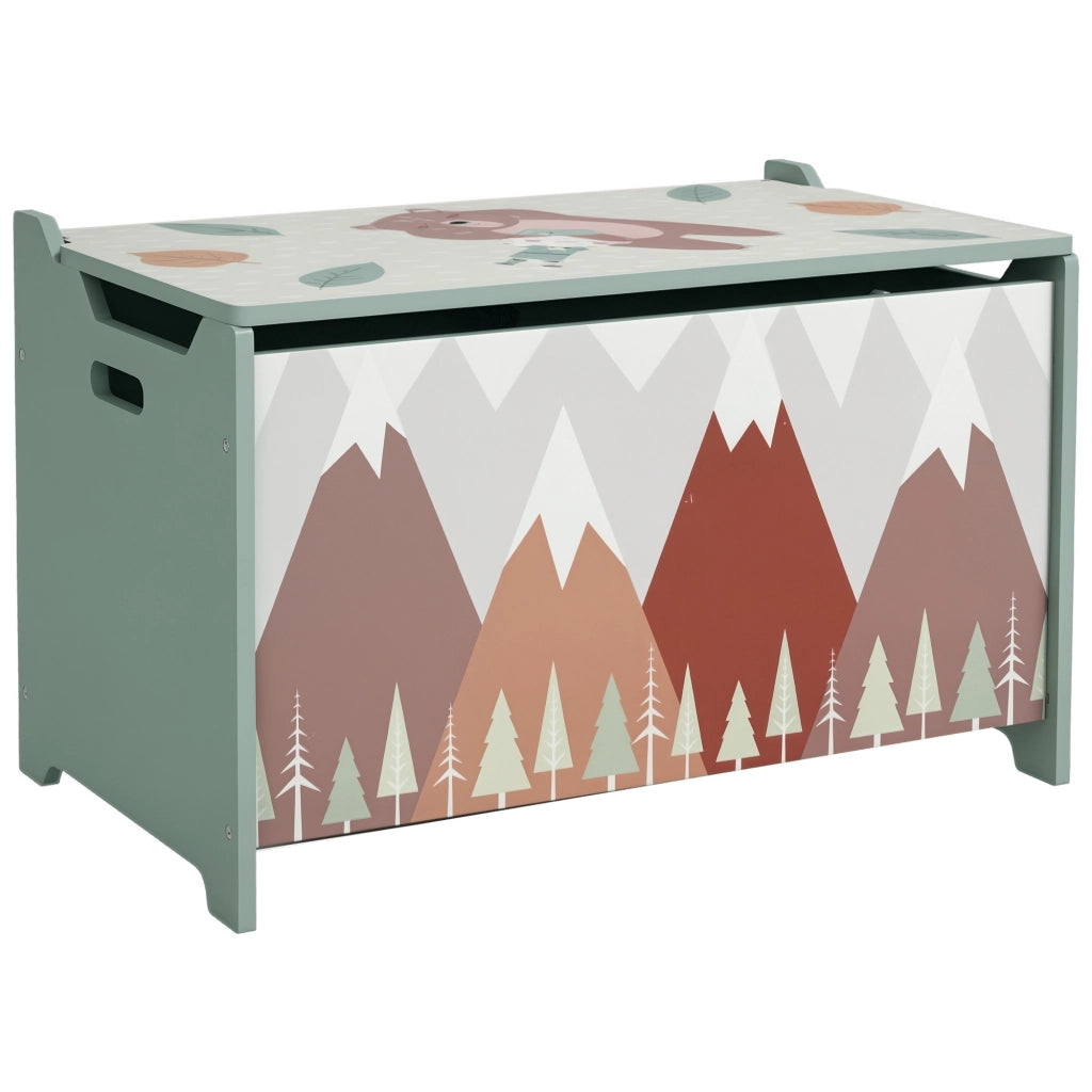 Casetta Giocattoli con Coperchio ¨C Zephmum ¨C Verde 60x40x30