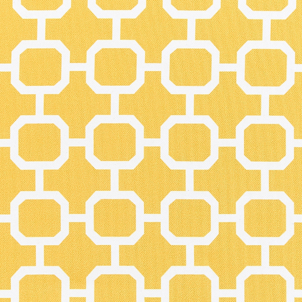 Set di 6 cuscini per sedie da esterno giallo 31 x 39 cm giardino terrazzo tessuto resistente