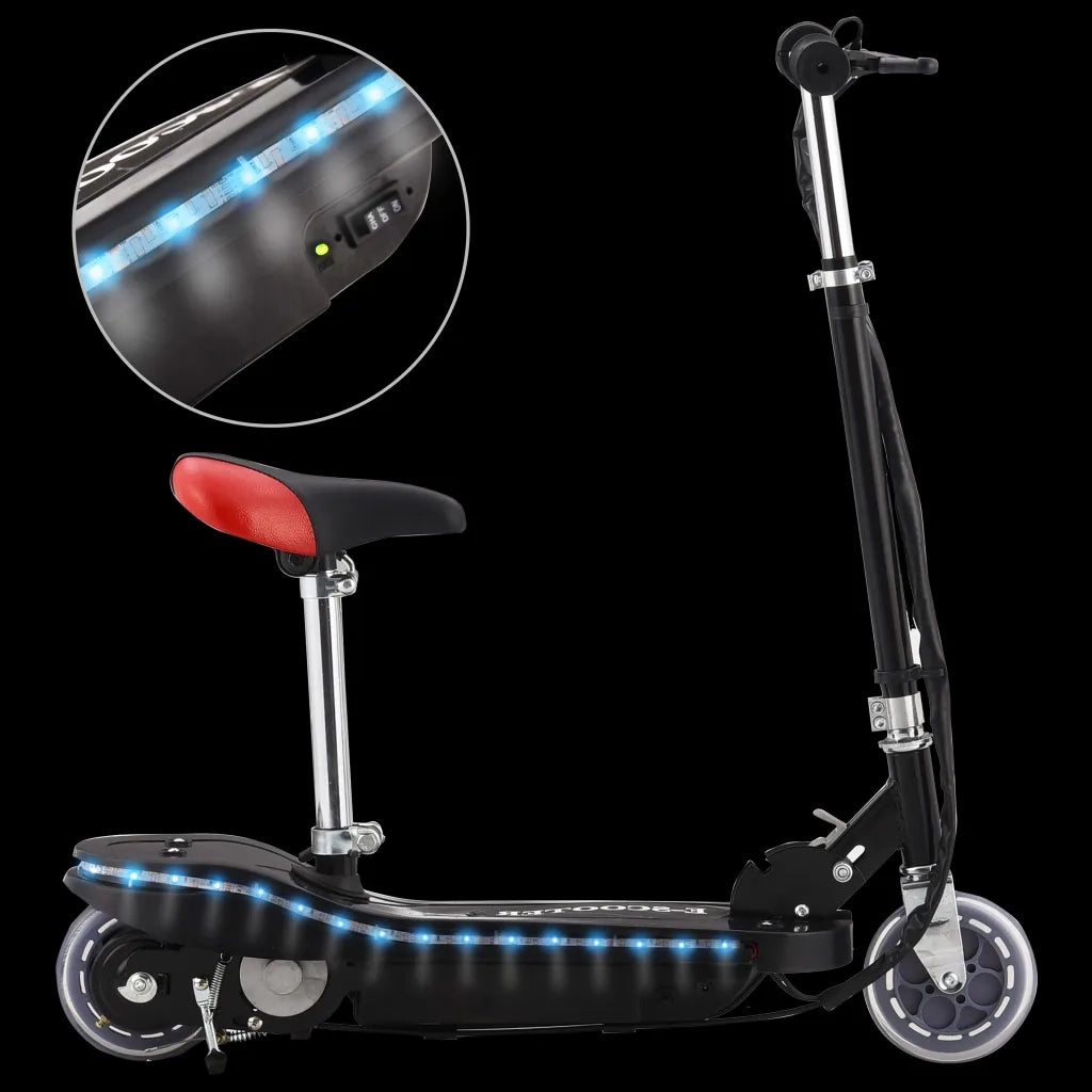 Monopattino con Sella e LED 120 W Nero 91962