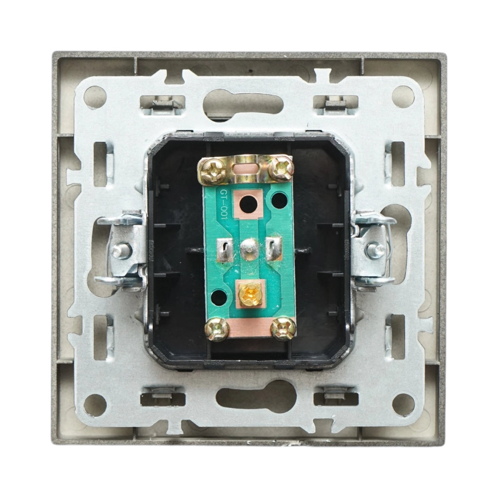 Presa TV da incasso nera ABS 80x80mm