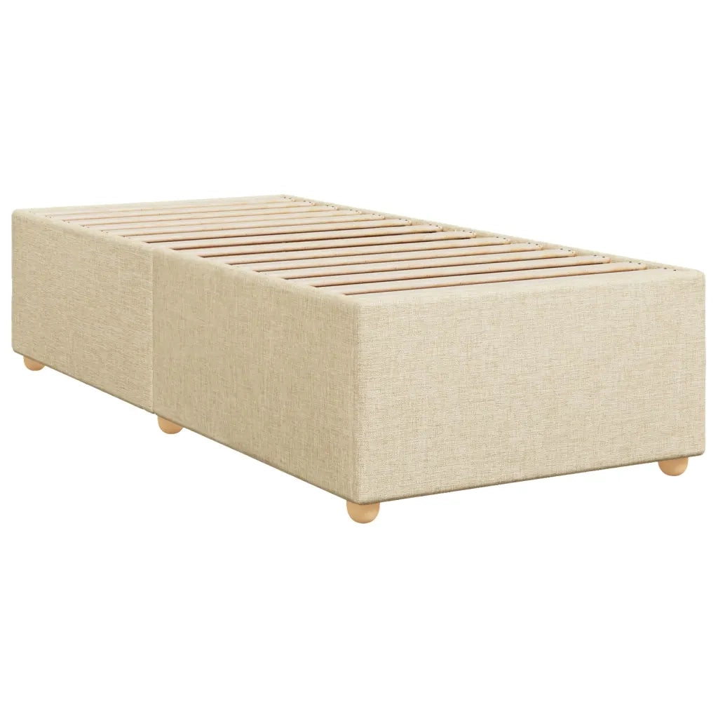 Giroletto a Molle con Materasso Crema 90x200 cm inTessuto 3286561