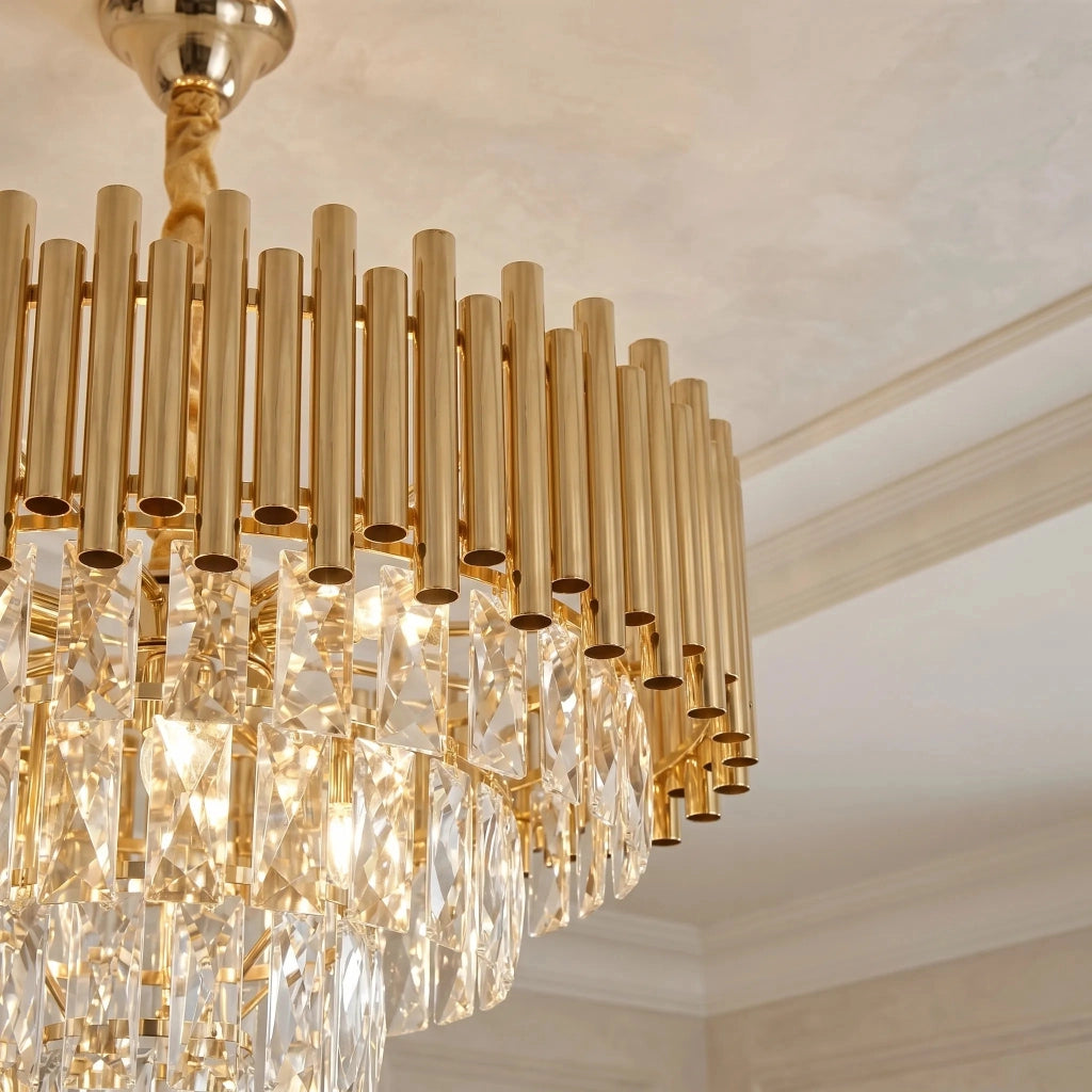 Lampada A Sospensione In Cristallo Swe103-cp Gold