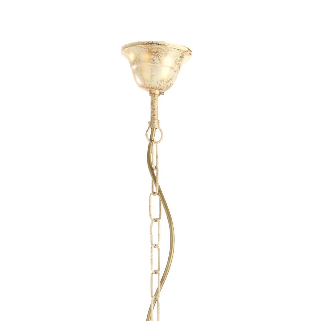 Lampadario 5 luci Doppio Giro Avorio