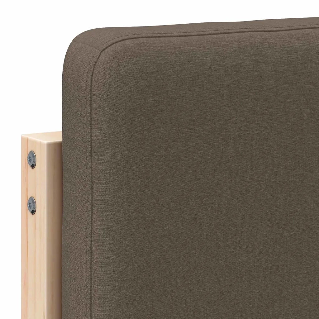 Testiera | Testata imbottita Marrone e taupe 75 cm Pino massello