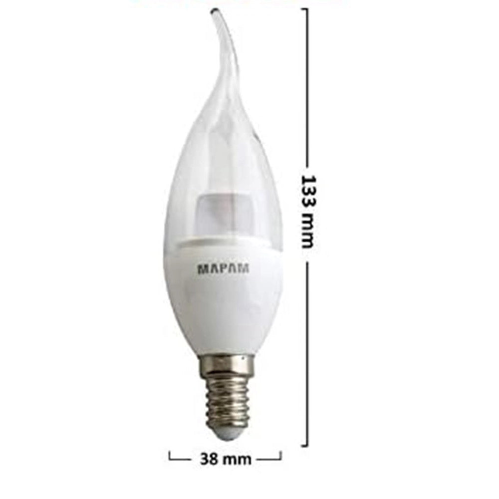 Trade Shop - Lampadina Led E14 Candela Trasparente 5 Watt Luce Calda 3000k Alta Qualità 00272 -