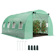 Serra da Giardino 4x3x2m con Porta Zip e 8 Finestre a Rete ¨C Xylo ¨C Verde