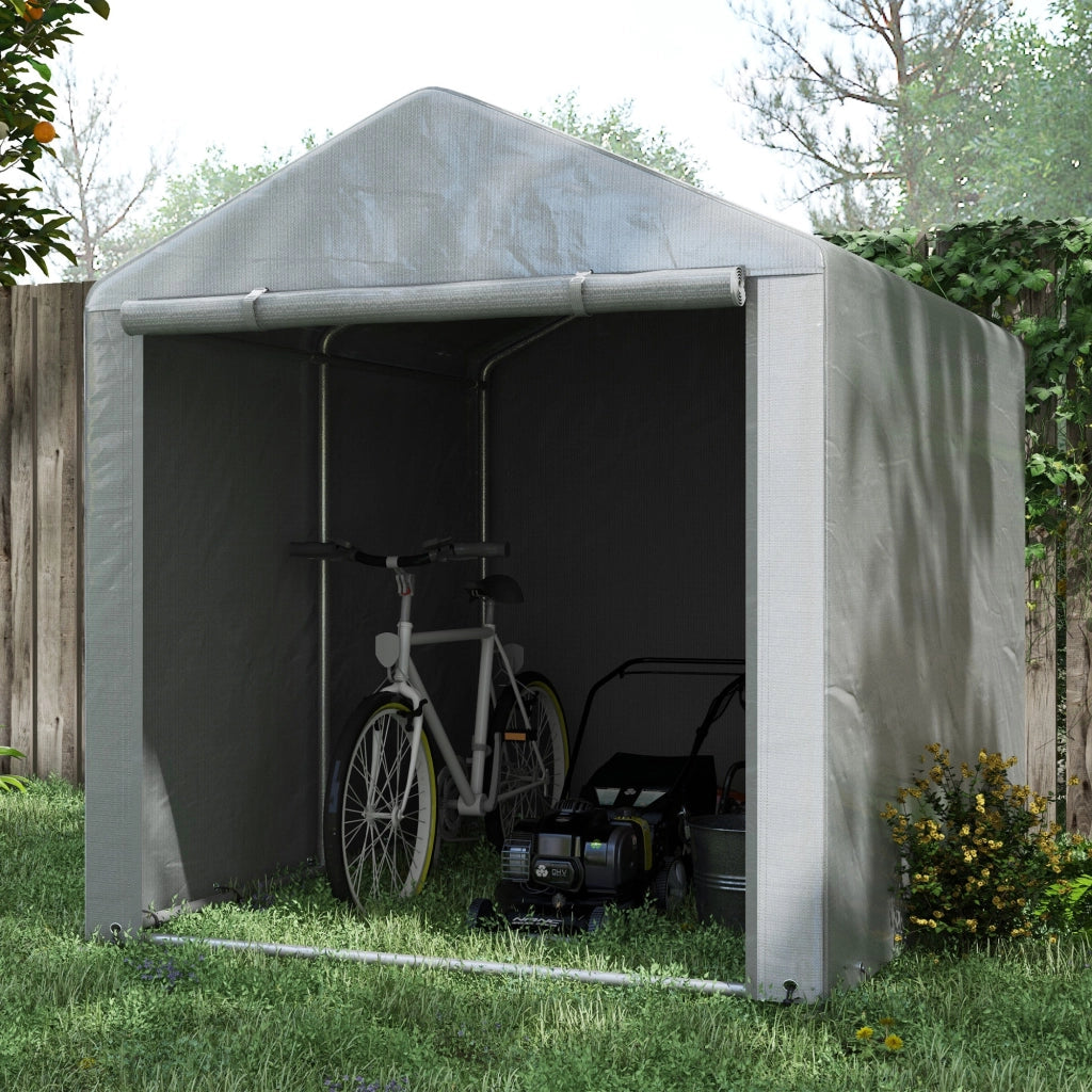 Tenda da giardino per biciclette 1,6x2,2x1,7 m ¨C zephmum ¨C grigio chiaro impermeabile anti-UV